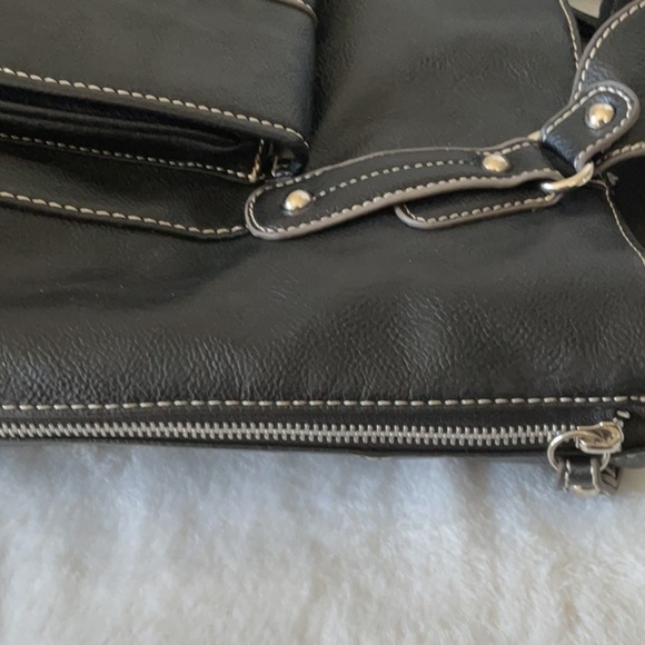 Kenneth cole large purse tote black leather - Picture 2 of 8